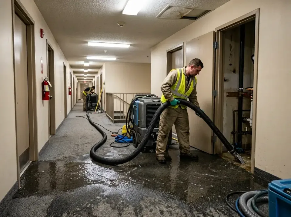 multi-unit-apartment-hallway-f-005 — frequently asked questions, Emergency Burst Pipe Water Extraction & Removal in Dallasto…